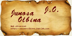 Junoša Olbina vizit kartica